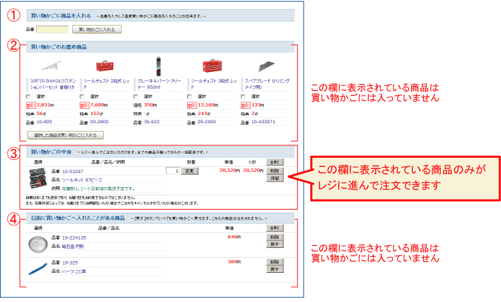 数量や、内容を確認しましょう